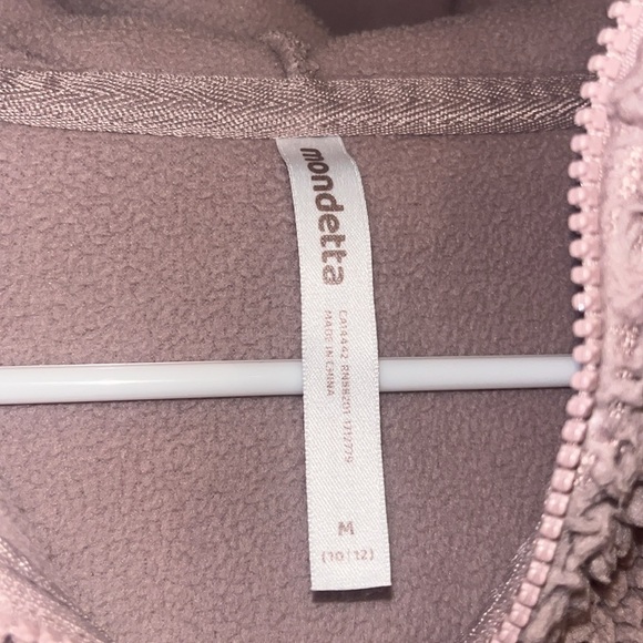 Modetta fleece hoodie preowned size med 10/12 laven color - Picture 3 of 8